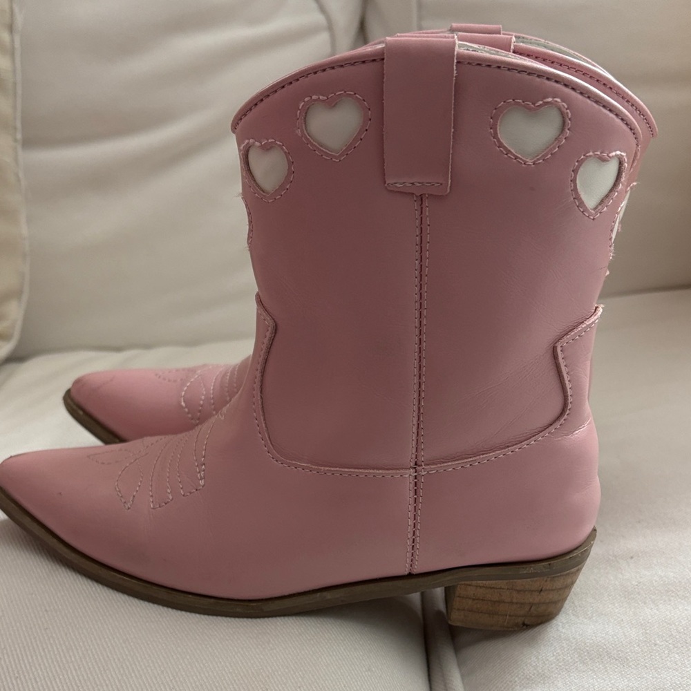 Pink Heart Kids Cowboy Boots - Picture 4 of 8